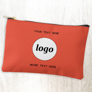 Pochette À Accessoires Logo Texte Entreprise Promotion Marque Orange
