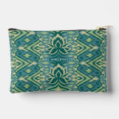 Pochette À Accessoires Lotus Ikat Motif - Le Lotus Blanc (Verso)