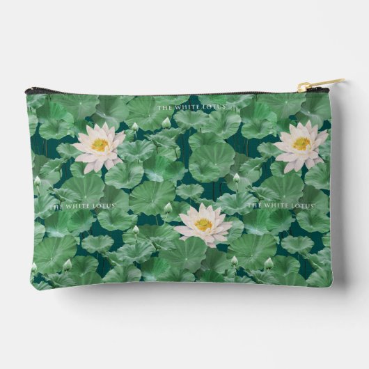 Pochette À Accessoires Lotus Lagoon Motif - Le Lotus Blanc (Verso)