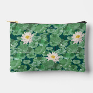 Pochette À Accessoires Lotus Lagoon Motif - Le Lotus Blanc