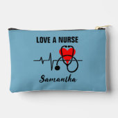 Pochette À Accessoires Love a Nurse Heart Stethoscope Design (Verso)