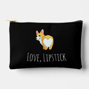Pochette À Accessoires 'Love, Lipstick, & Corgis' Amoureux des Corgis, No