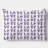 Pochette À Accessoires Love Shamrock Plaid Purple Gray Tartan Pattern (Verso)