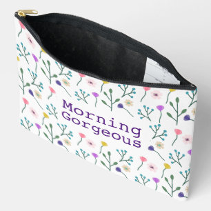 Pochette À Accessoires Lumière moderne motif floral blanc matin magnifiqu