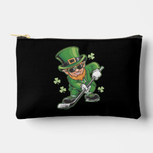 Pochette À Accessoires Lutin jouant au hockey St Patrick's Day Irlandais