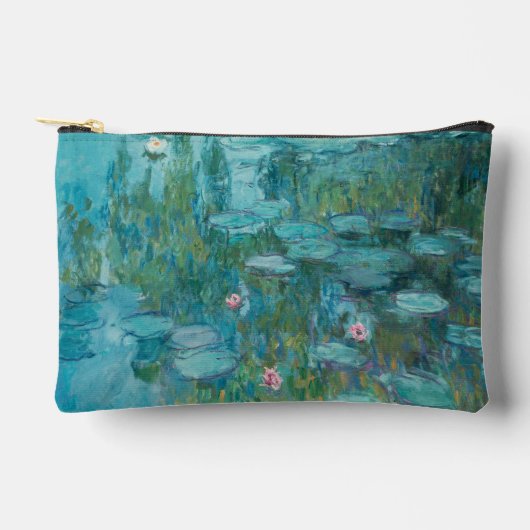 Pochette À Accessoires Lys à eau, Peinture à l'huile d'art, Claude Monet (Recto)