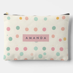 Pochette À Accessoires Macaron Pastel Personnalisé à Points