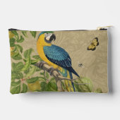 Pochette À Accessoires Macaw Blue Jaune Tropical Jungle Antique (Verso)