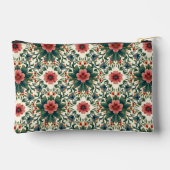 Pochette À Accessoires Magie des fleurs boho - dans des nuances de vert e (Verso)