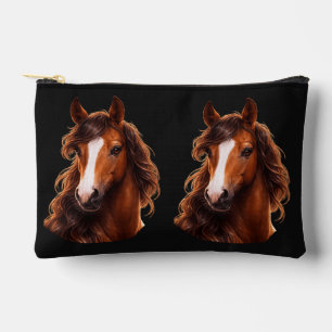 Pochette À Accessoires Magnifique, Cheval Brun avec du blanc