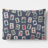 Mahjong symboles carreaux bleu foncé