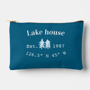 Pochette À Accessoires Maison de lac etc. Date année coordonnées personna
