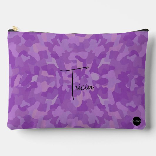 Pochette À Accessoires Make-up Bag Purple Camouflage HAMbyWG (Recto)