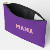 Pochette À Accessoires Mama Violet et Rose avec nom (Ouvrir)