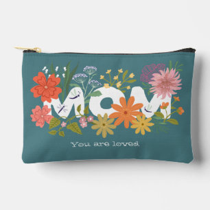 Pochette À Accessoires Maman adorait bofleur bouquet mignon vert