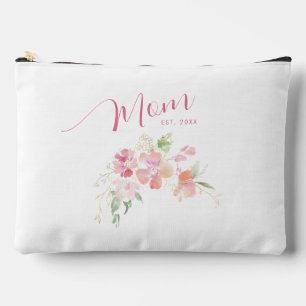 Pochette À Accessoires Maman Etablie Rose Push Aquarelle Florale