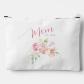 Pochette À Accessoires Maman Etablie Rose Push Aquarelle Florale (Verso)