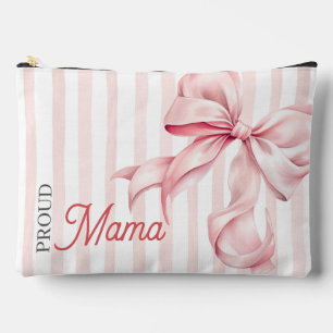 Pochette À Accessoires Maman fière Coquette à nœud rose