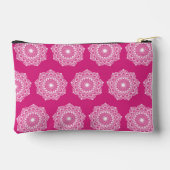 Pochette À Accessoires Mandala blanc sur fond rose (Verso)