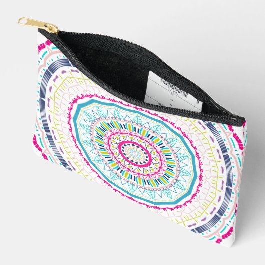 Pochette À Accessoires mandala coloré (Ouvrir)