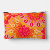 Pochette À Accessoires Mandala superposé orange rose jaune (Verso)