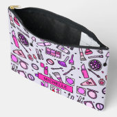 Pochette À Accessoires Maquillage Cosmétique Illustration Motif Personnal (Ouvrir)