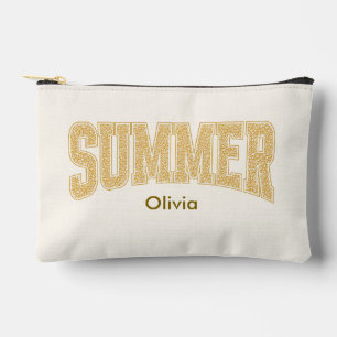 Pochette À Accessoires Maquillage Floral Détraqué de Crépuscule d'Été Uni