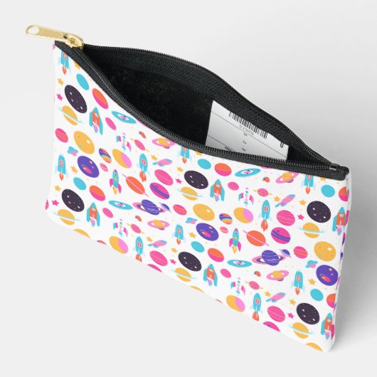 Pochette À Accessoires Maquillage Motif spatial généré par IA (Ouvrir)