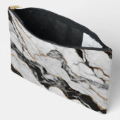 Pochette À Accessoires Marbre blanc doré moderne (Ouvrir)