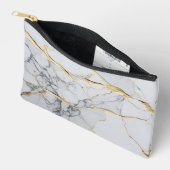 Pochette À Accessoires Marbre blanc et or (Ouvrir)