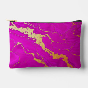 Pochette À Accessoires Marbre rose et or glamour