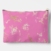 Pochette À Accessoires Marbre rose et or jolie personnalisée (Verso)