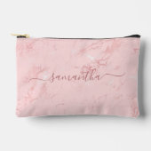 Pochette À Accessoires Marbre rose luxueux Nom de la signature (Recto)