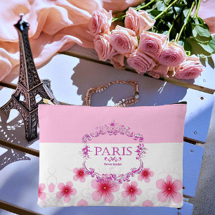 Pochette À Accessoires Marché de fleurs rose Paris