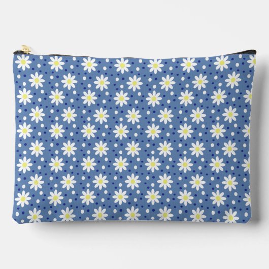 Pochette À Accessoires marguerite points bleus (Recto)