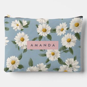 Pochette À Accessoires Marguerites Blanches Personnalisées et Charmantes