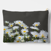 Pochette À Accessoires Marguerites sur gris Personnalisé (Verso)