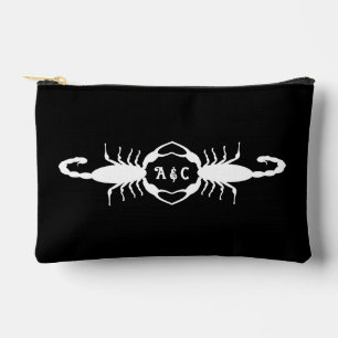 Pochette À Accessoires Mariage Blanc Gothique Scorpions Monogramme Person