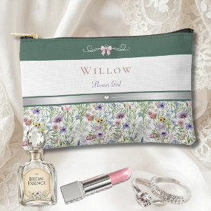 Pochette À Accessoires Mariage de Jardin Fleur Sauvage Porte-fleurs
