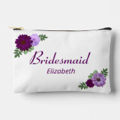 Pochette À Accessoires Mariage floral de pivoine violette (Recto)