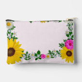 Pochette À Accessoires Mariage floral rustique Tournesol Daisy (Verso)