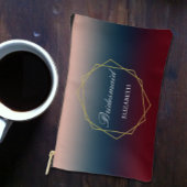 Pochette À Accessoires Mariage géométrique Blush de la marine de Bourgogn