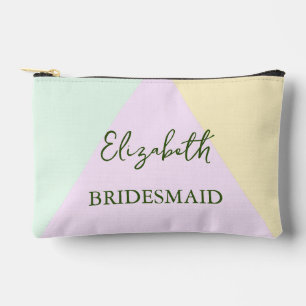 Pochette À Accessoires Mariage géométrique Pastel Muet