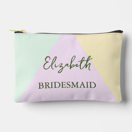 Pochette À Accessoires Mariage géométrique Pastel Muet (Recto)