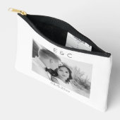 Pochette À Accessoires Mariage photo noir et blanc (Ouvrir)