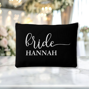 Pochette À Accessoires Mariée - Équipe de la mariée ! Nom du cadeau 