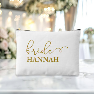 Pochette À Accessoires Mariée - Équipe de la mariée ! Nom du cadeau 