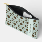 Pochette À Accessoires Marron foncé Micro Floral Sage Vert (Ouvrir)