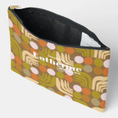 Pochette À Accessoires Marron Orange Vert Bohème (Ouvrir)
