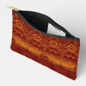 Pochette À Accessoires Masque de visage chinois traditionnel jaune mignon (Ouvrir)